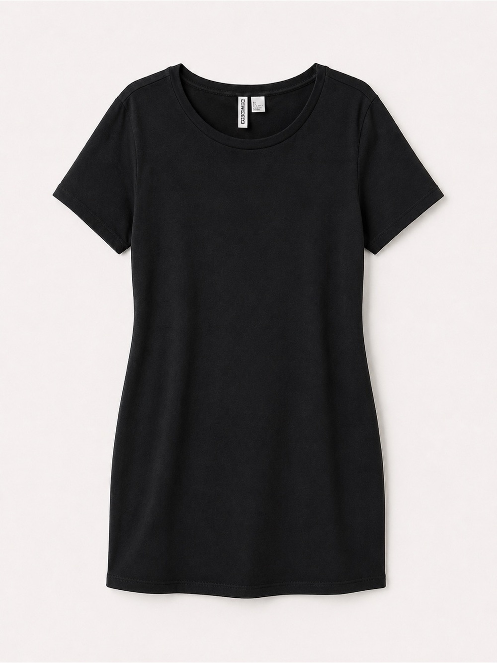 H&M Divided Black T-Shirt Dress Large L